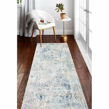 BASHIAN 5 ft. x 7 ft. 6 in. Capri Collection Contemporary Polyester Power Loom Area Rug, Ivory C188-IV-5X7.6-CP101